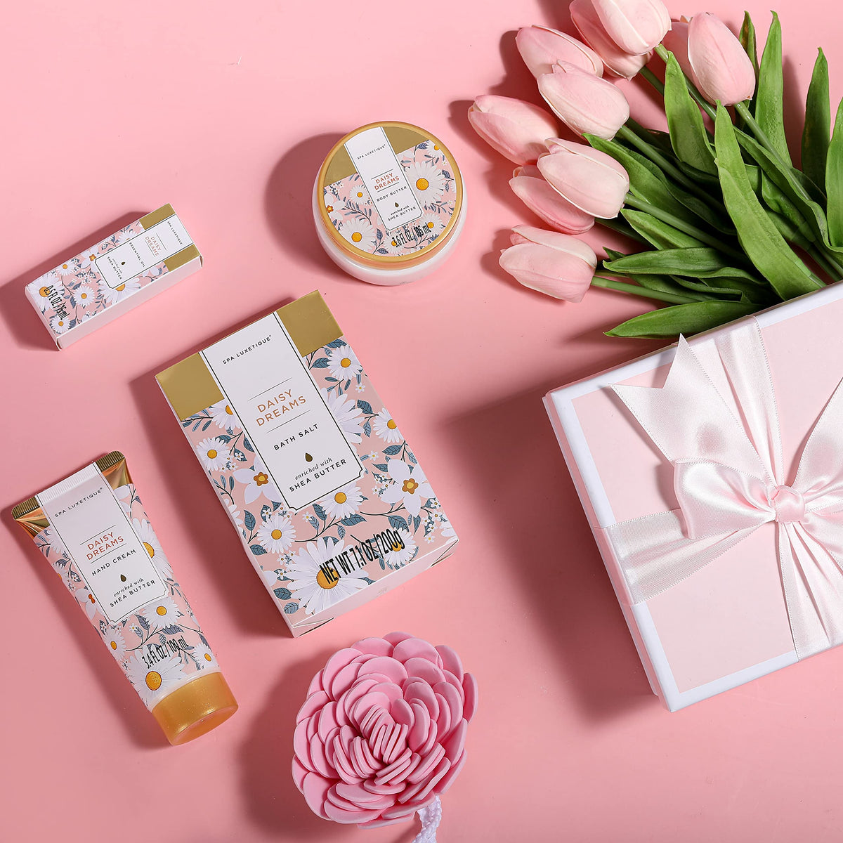 Spa Luxetique Mother's Day gift set shown for mom.