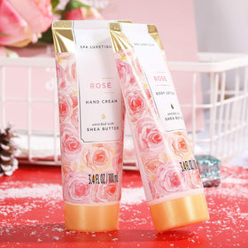 Spa Luxetique rose bath bombs for a relaxing soak.