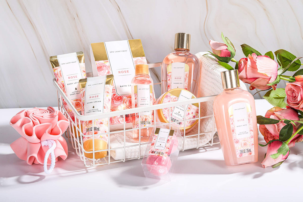 Spa Luxetique shower gel with rose fragrance.