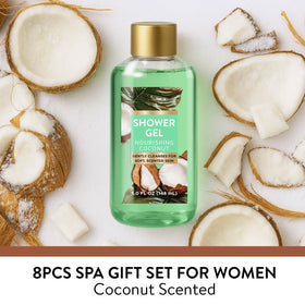 Spa Luxetique tropical coconut shower gel delivering refreshing cleanse.