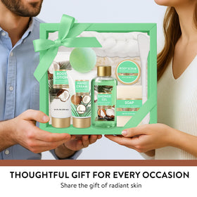 Spa Luxetique coconut soap for creamy cleanse and aroma.