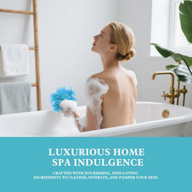 Spa Luxetique coastal calm home spa setup with towels and seashells