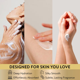 Spa Luxetique World vanilla gift box, elegant packaging ready for gifting.