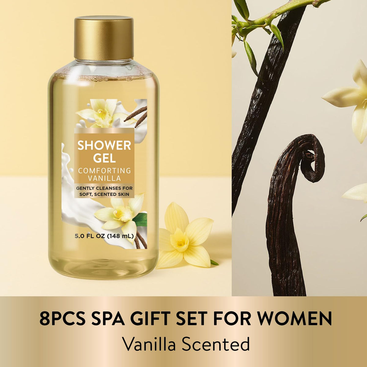 Spa Luxetique World vanilla soap, mild cleanse suitable for sensitive skin.