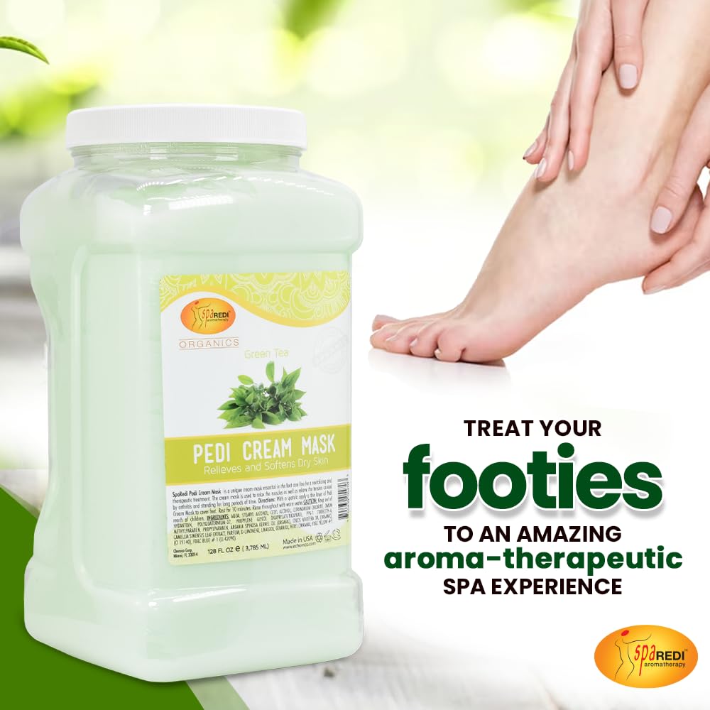 Spa Redi green tea aroma evokes calm, with antioxidant-inspired freshness for feet.