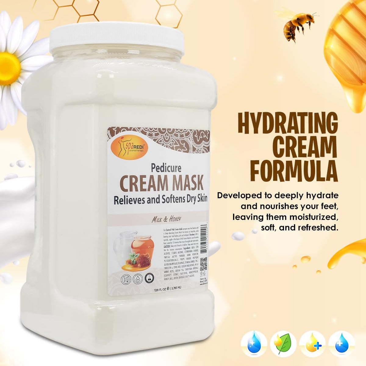 Hyaluronic acid for extra hydration on SPA REDI label