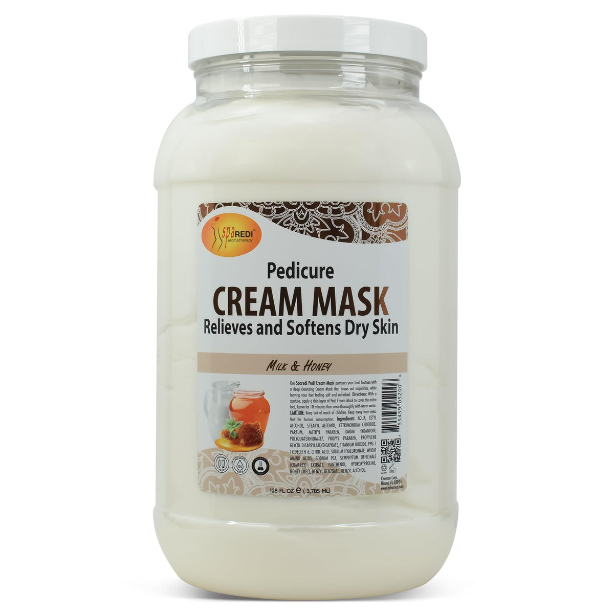 SPA REDI Milk & Honey Cream Mask bottle for body and feet hydration