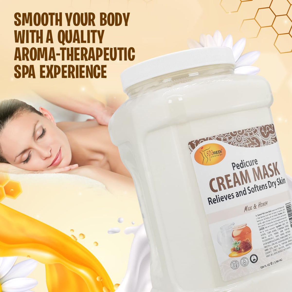 Close-up texture of SPA REDI Milk & Honey Cream Mask
