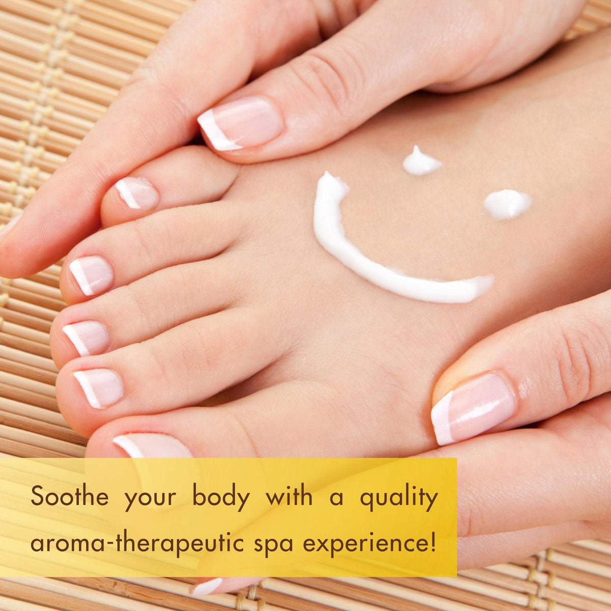 SPA REDI mask application step demonstrates safe, professional pedicure use.