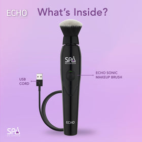 Spa Sciences ECHO rechargeable via USB for on-the-go makeup.