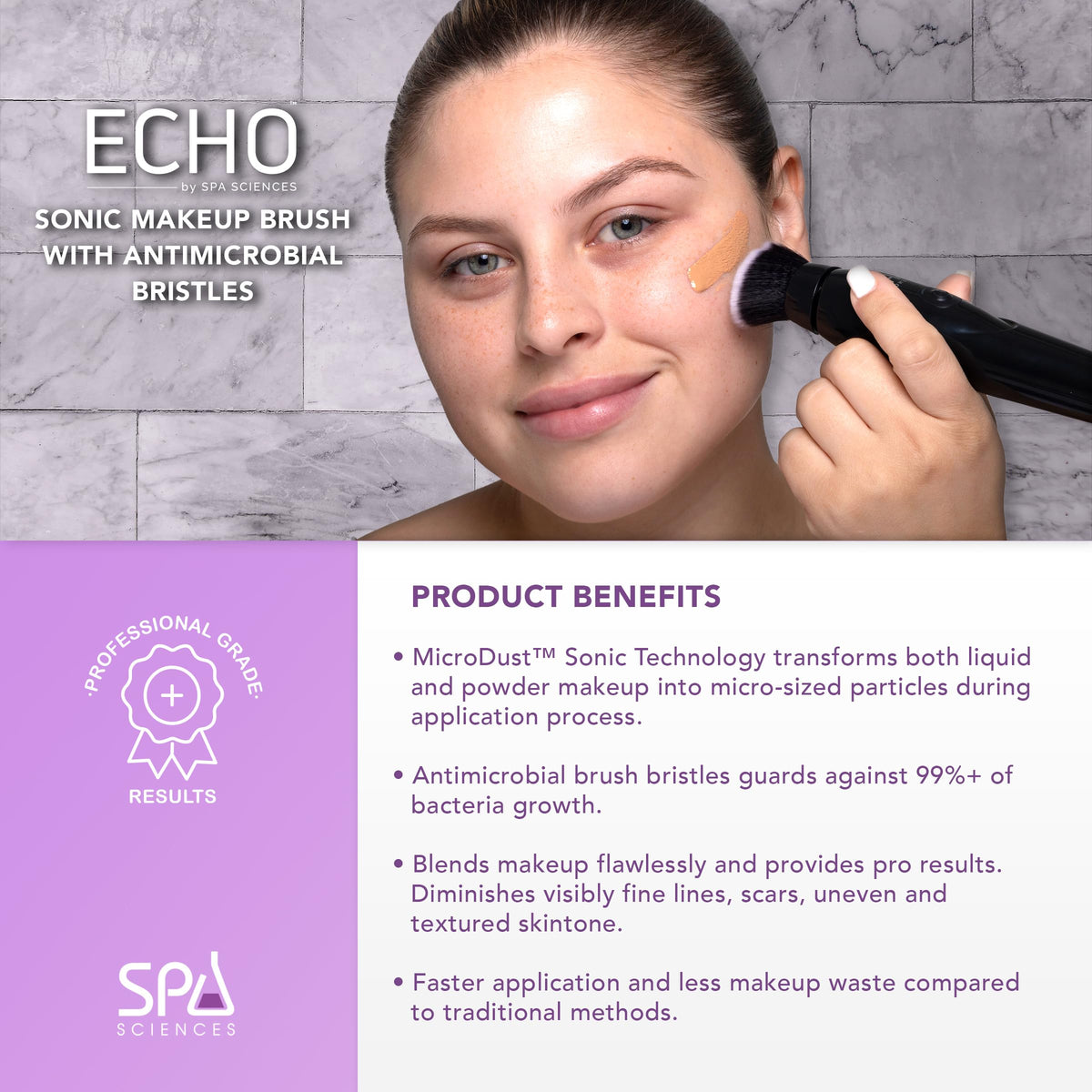 Spa Sciences ECHO with three-speed control for customizable application.