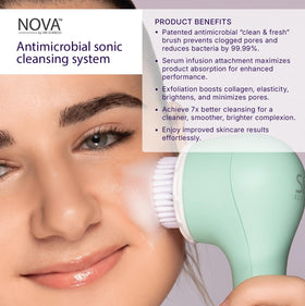 Spa Sciences Nova waterproof shell designed for splash-proof routines.