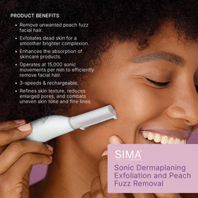 Spa Sciences SIMA Dermaplane Tool in-home spa setup for convenient treatment.