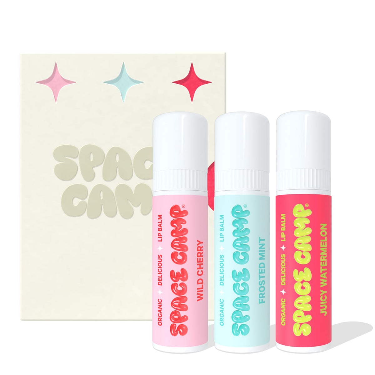 Space Camp Wellness Jumbo Lip Balm Frosted Mint front view showing cool hydration for dry lips