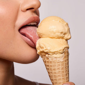 Space Camp Wellness lip balm swatch tropical pineapple on skin