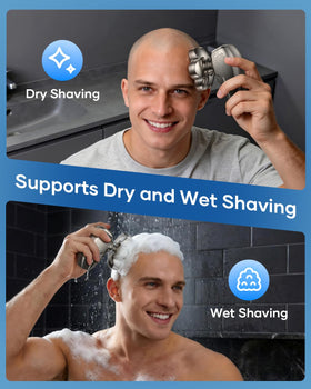 Spacekey 7D ergonomic non-slip handle for secure grip during shaving.