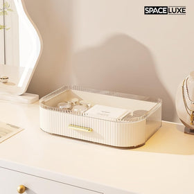 SpaceLuxe cream white finish adds modern elegance to any vanity