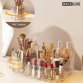SpaceLuxe two-drawer storage neatly holds palettes and skincare items