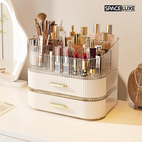 SpaceLuxe palette and skincare storage keeps items neatly separated.