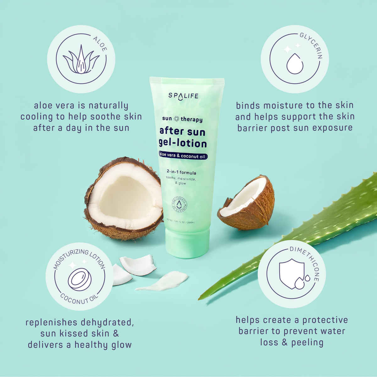 SpaLife 2-pack packaging offers convenient after-sun care for home and gifting.
