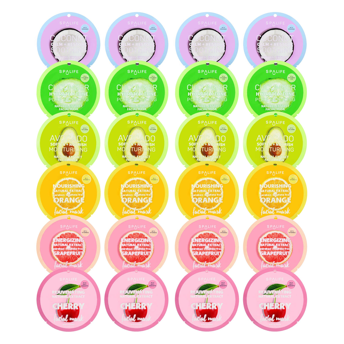 SpaLife Beauty Fruit Facial Sheet Mask orange pack for deep hydration and a bright glow