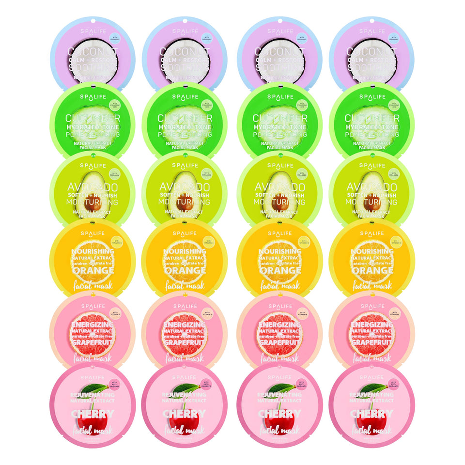SpaLife Beauty Fruit Facial Sheet Mask orange pack for deep hydration and a bright glow