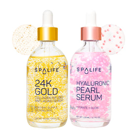 SpaLife Beauty Pearl Hyaluronic Serum bottle with pearl accents for deep hydration