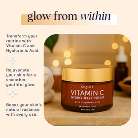 SpaLife Beauty Vitamin C Hydro glow after application demonstrates radiance potential.