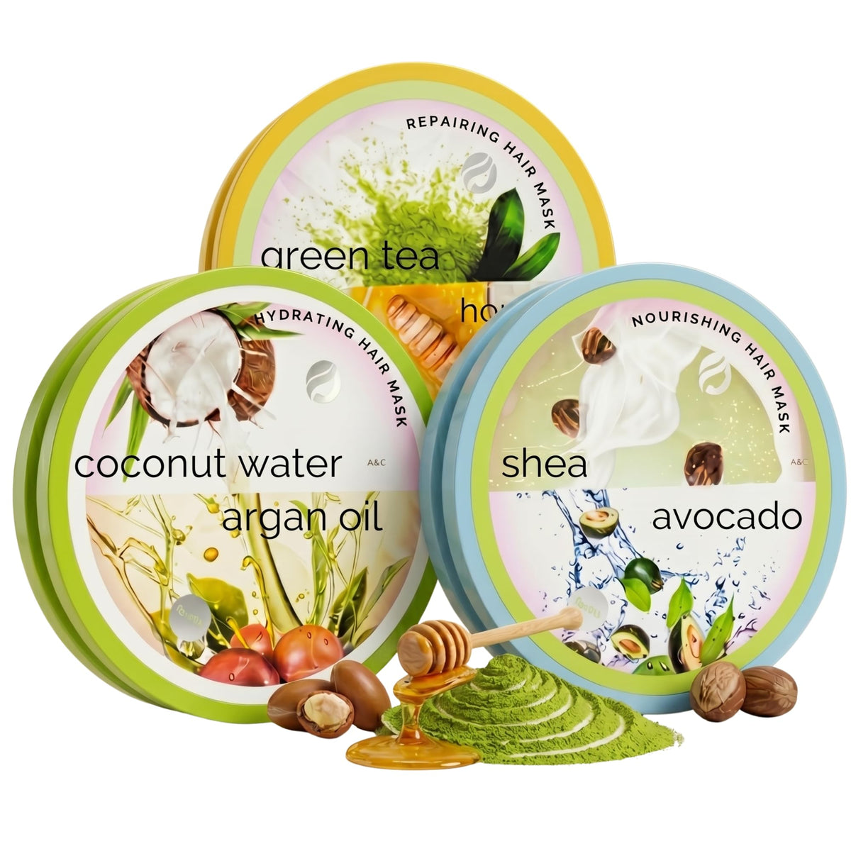 SpaLife Korean deep conditioning mask packet coconut-argan for nourished, silky hair.