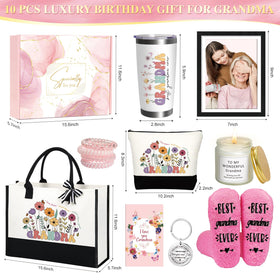 Sparkalyn grandma gifts tote bag features durable canvas and water-resistant lining.