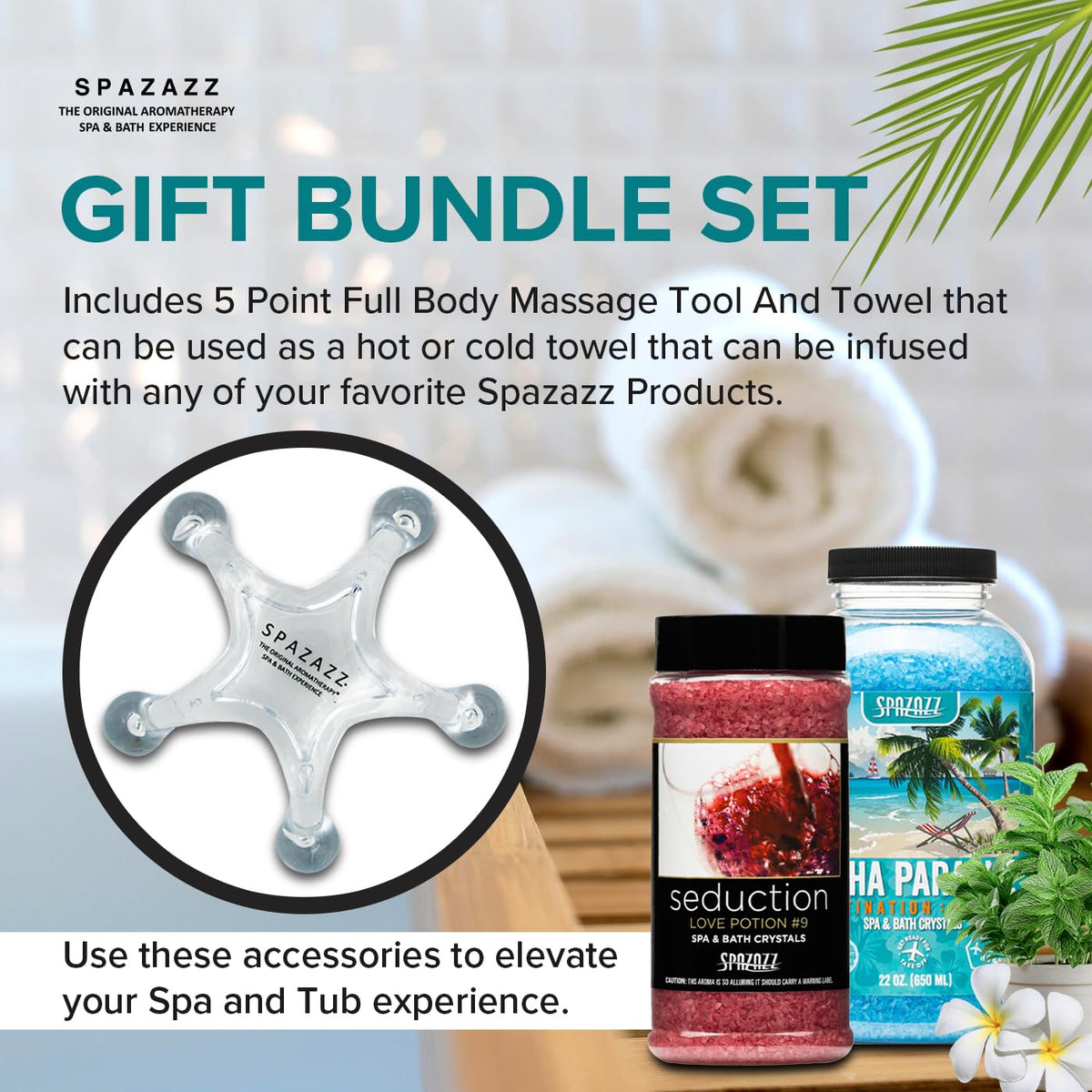 Spazazz Aloha Paradise Destinations Hawaii bottle delivering tropical relaxation.