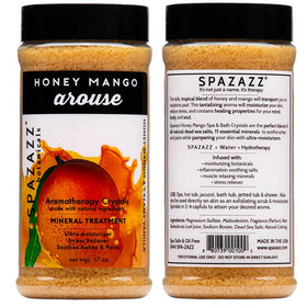 SPAZAZZ Aromatherapy Crystals Tropical Rain dissolving in water