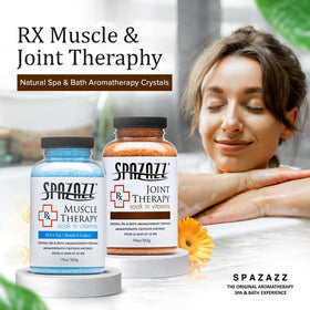 Spazazz Dead Sea bath salt crystals offering mineral-rich soaking.