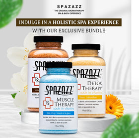 Spazazz magnesium sulfate arnica blend for soothing bath experience.
