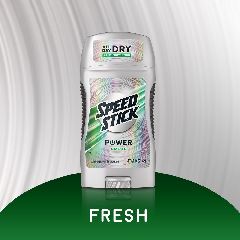 Speed Stick Power 6-pack display highlights value for ongoing use.