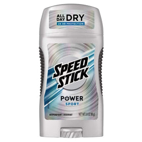 Speed Stick Power Sport pack bottle for daily use with a fresh, lasting scent.