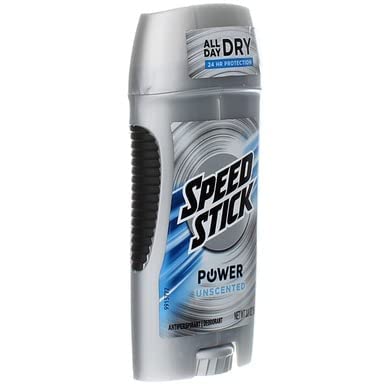 Speed Stick Power Unscented deodorant on shelf with value appeal.