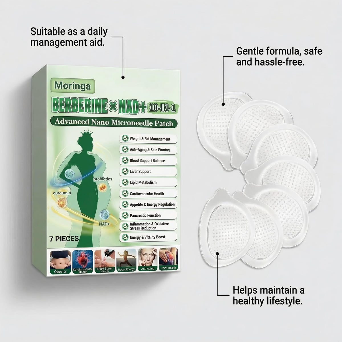 Spetime Moringa Berberine Patch ideal for work and workouts.