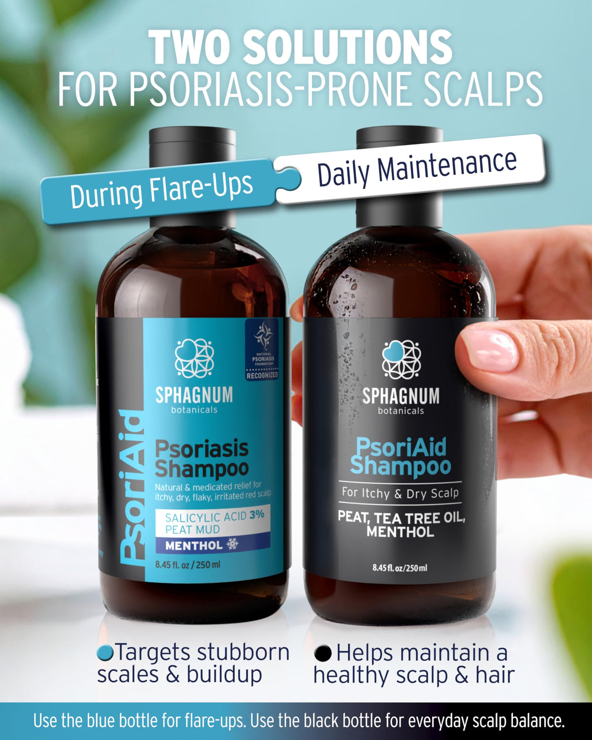 ProVitamin B5 and hair care ingredients illustrated on label.