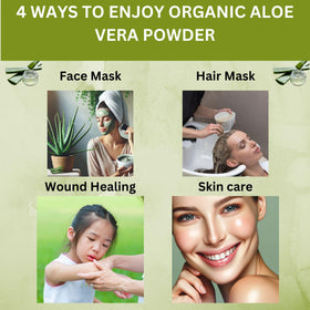 SPICY ORGANIC Aloe powder hair mask application to nourish strands.