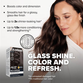 Splat ColorShine Bold Espresso post-color glossy finish close-up