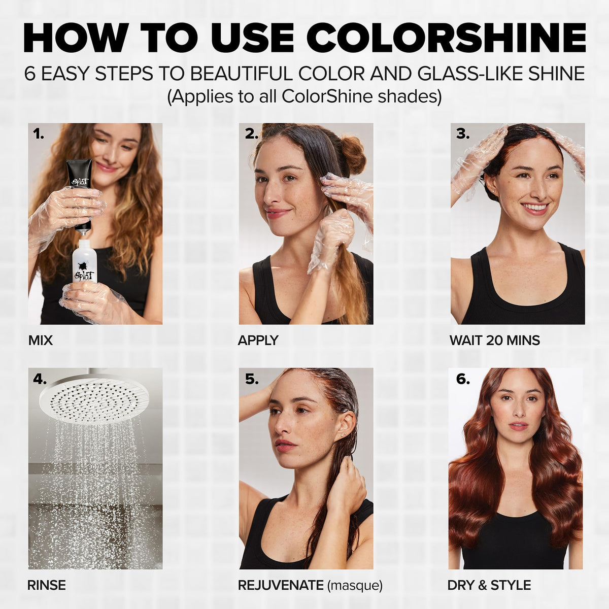 Splat ColorShine Bold Espresso final look showcases bold expression with healthy-looking shine