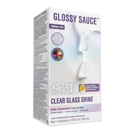 Splat Glossy Sauce demi-permanent clear gloss bottle with radiant shine.