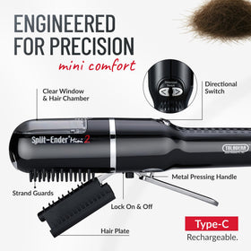 Split-Ender Mini 2 man using for home hair care.