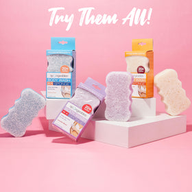 Spongeables packaging highlighting paraben-free and vegan formula.