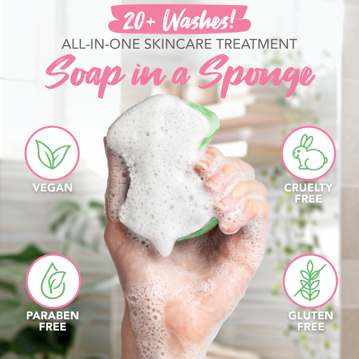 Soft side of Spongeables Pedi Scrub for cleansing and moisturizing feet