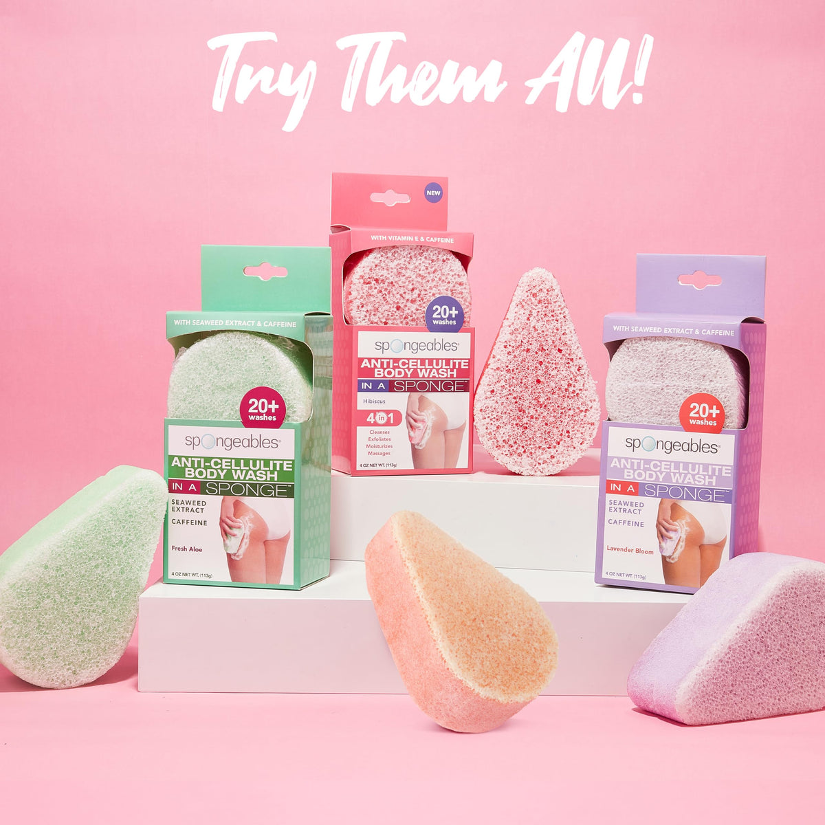 Spongeables soft cleansing side plus textured surface for multi-use