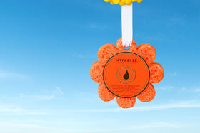 Spongelle built-in body wash sponge provides convenient cleansing and exfoliation in one step.