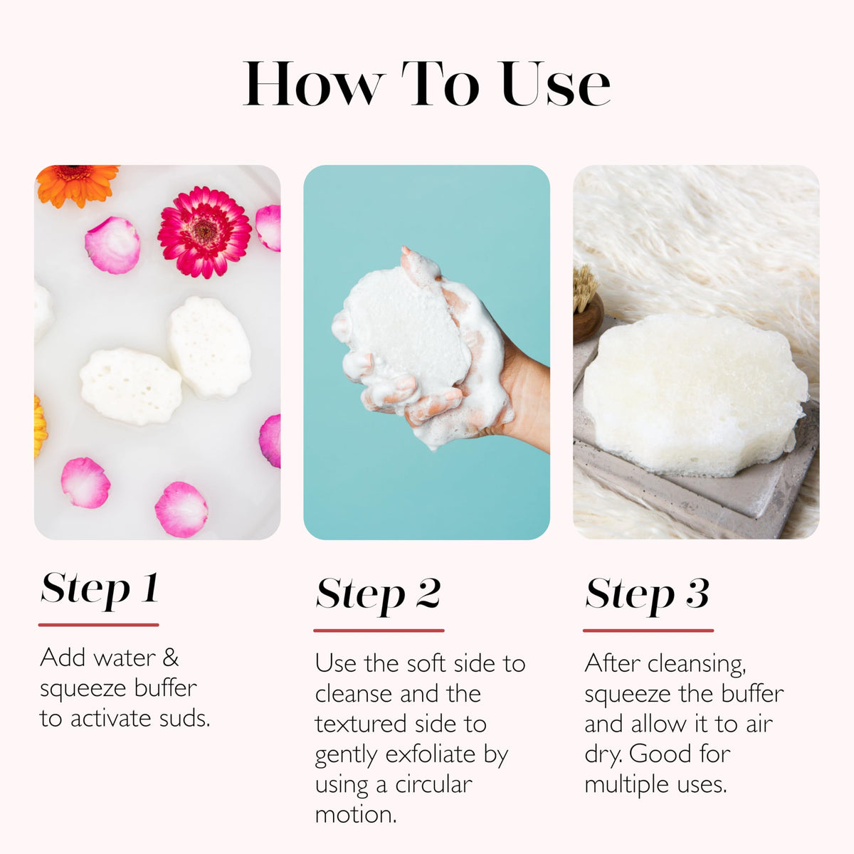 Spongellé Coconut Verbena Pedi Buffer with beach grass scent delivers a refreshing aroma.