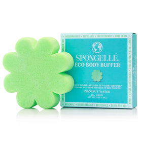 Spongellé Coconut Water Eco Buffer packaging showcases sustainable design for eco-friendly skincare.
